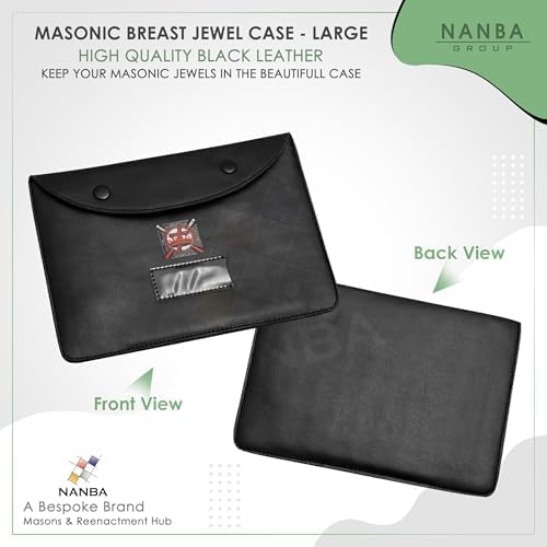 MASONS & REENACTMENT HUB Premium Masonic Regalia Pocket Jewel Holder Case – Leather Carry Wallet with Soft Lining for Freemason Lodge Jewels, Pins & Badges - Image 4