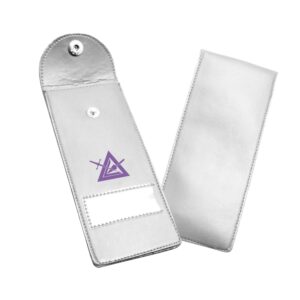 Masonic Regalia Pocket Jewel Holder Case Leather Carry Wallet - Freemason Jewels, Pins & Badges Holder - TOSL Purple Emblem