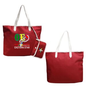 OES Order of the Eastern Star Tote Bag with Matching Wallet, Cordura