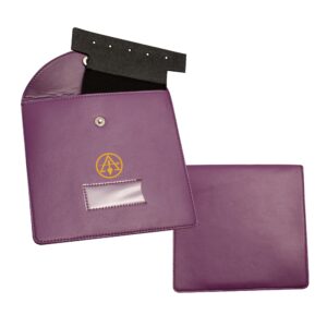 Masonic Regalia Pocket Jewel Holder Case Leather Carry Wallet with Soft Lining for Freemason Lodge Jewels
