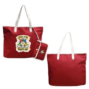 1850 Order of the Eastern Star Design Tote Bag with Matching Pouch